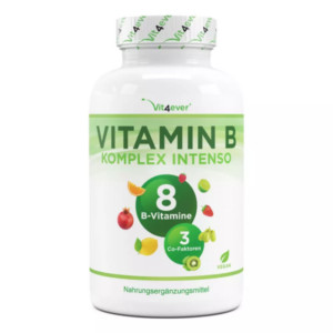 Vit4ever Vitamin B Komplex Intenso - alle 8 B-Vitamine + 3 Co-Faktoren