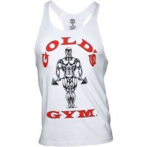 Golds Gym Classic Stringer Tank Top White