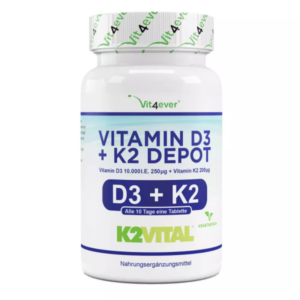 Vit4ever Vitamin D3 10.000 I.E. + Vitamin K2 200 mcg