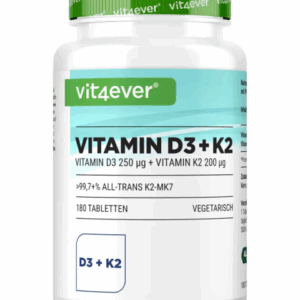 Vit4ever Vitamin D3 10.000 I.E. + Vitamin K2 200 mcg