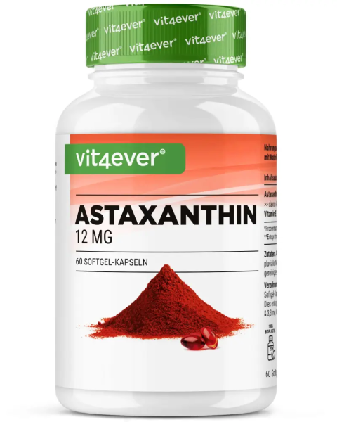 Vit4ever Astaxanthin 12mg, 60 Kapseln 1 Vit4ever Astaxanthin 12mg