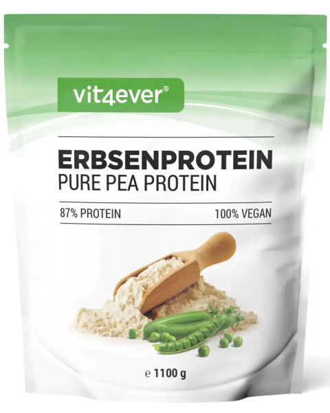 Vit4ever Erbsenprotein Pulver, 1100g 1 Vit4ever Erbsenprotein Pulver