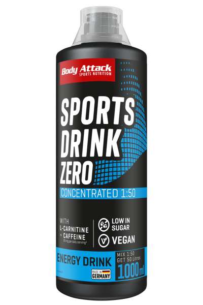 Body Attack Sports Drink Zero, 1000ml 1 Body Attack Sports Drink Zero