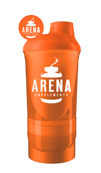 Arena Supplements Wave+ Shaker 600ml(+200ml+150ml) Schwarz, 1 Stück 1 Arena Supplements Wave+ Shaker 600ml(+200ml+150ml) Schwarz