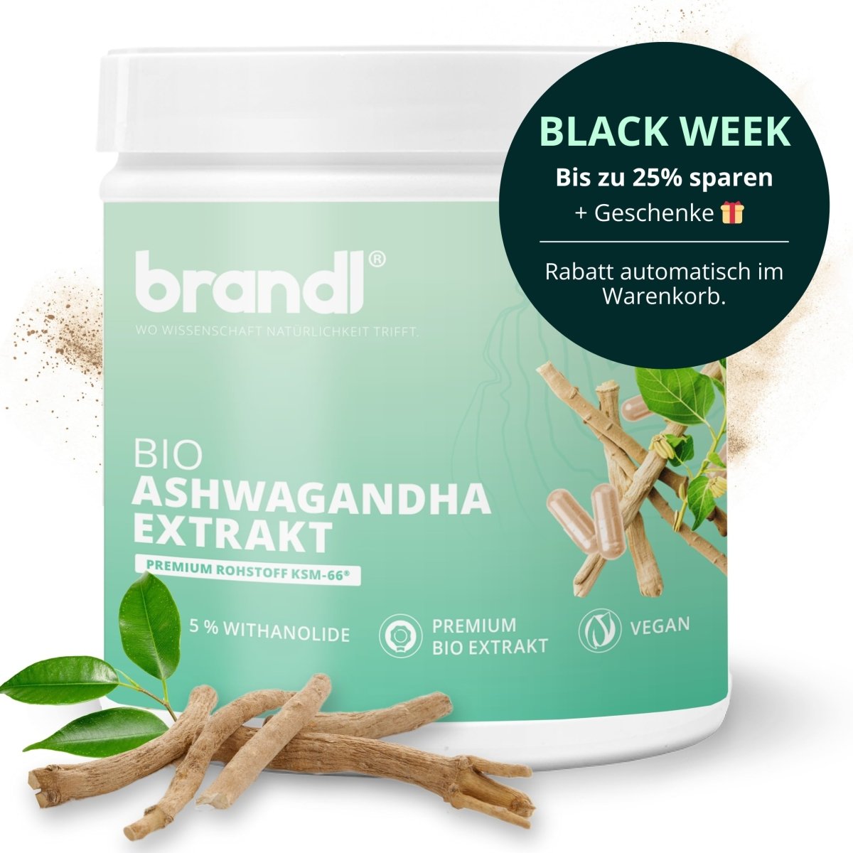 Bio KSM 66® Ashwagandha Extrakt 1 Bio KSM 66® Ashwagandha Extrakt