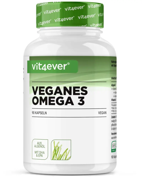 Vit4ever Algenöl Omega-3 Vegan, 90 Kapseln 1 Vit4ever Algenöl Omega-3 Vegan